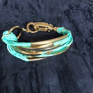 Turquoise and gold bracelet